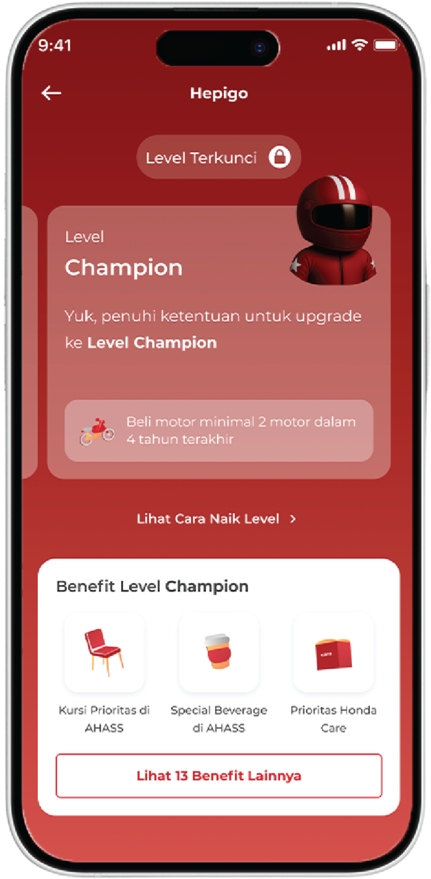 Benefit Level Champion Mockup