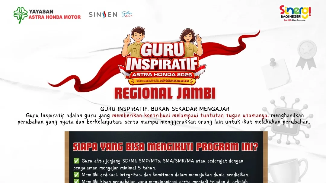 Guru Inspiratif Astra Honda 2026 Hadir di Jambi, Sinsen Dorong Guru Tunjukkan Inovasi Pendidikan